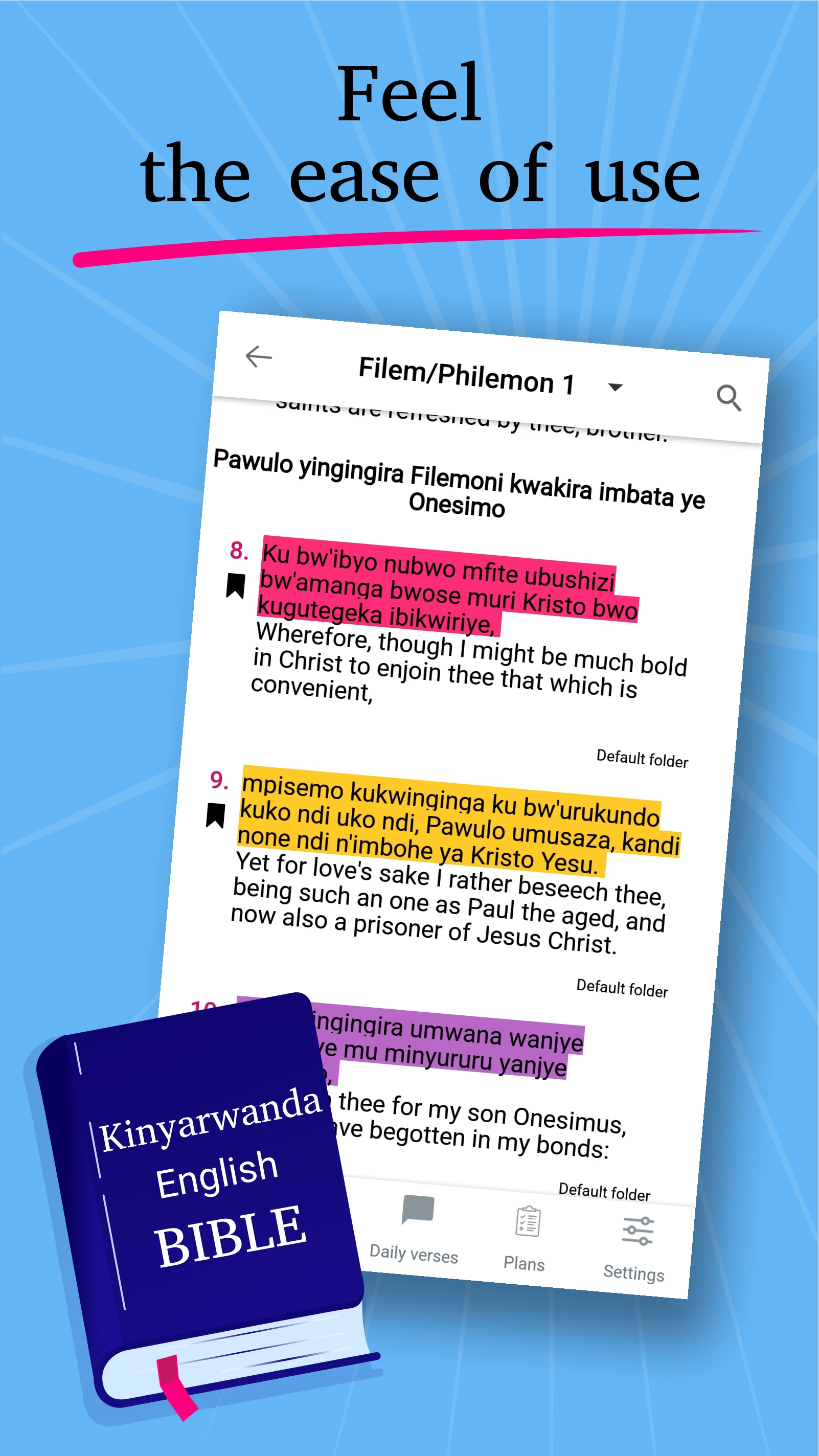 Kinyarwanda English Bible KJV screenshot